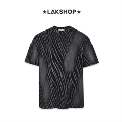 Áo Black Zebra Stripes Silver Bling T-shirt