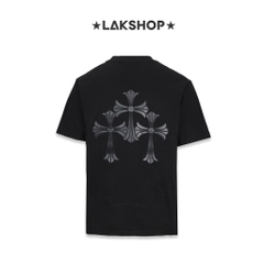 Áo C.H 3 Cross Leather Logo Black T-shirt