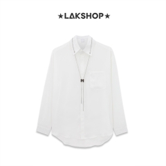 Áo Oversized with M Chain White Shirt cs3
