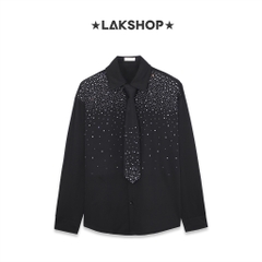 Áo Black Bling Crytal with Tie Shirts (Kèm Cà Vạt)