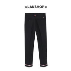 Quần Âu Xắn Gấu TB Striped Stripe-Trim Straight Leg Trouser