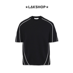 Áo Black T-shirt with White Trim