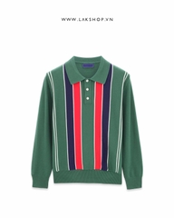 Áo Green & Red Stripe Polo Shirt cx2