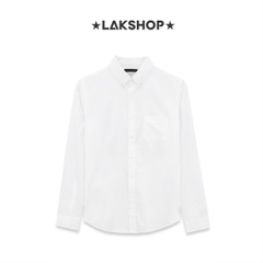 Áo Pointed Collar Button Comfortable White shirt