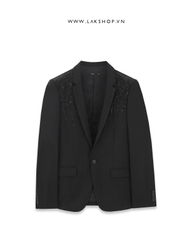 Áo Decoration Crystal Beads Black Blazer cx2