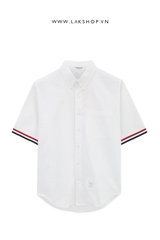 Th0m Br0wne Oxford RWB Stripe Short Sleeve Shirt