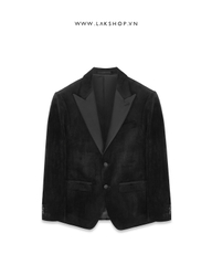 Áo Black Velvet Tuxedo Blazer cx3