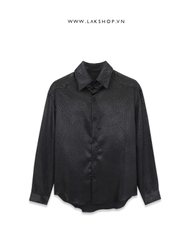 Áo Black Embossed Pattern Shirt