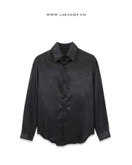 Black Embossed Pattern Shirt