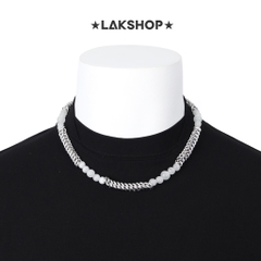 Vòng Cổ Chain mix Transparent Pearl Necklace