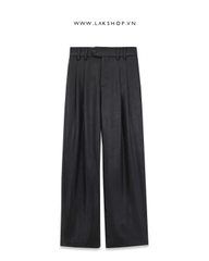 Black Embossed Pattern Trousers