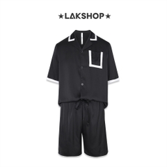 Set GXG Homme Black Silk  (Áo + Quần)