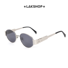Kính Triomphe Metal 01 Oval Sunglasses in Silver