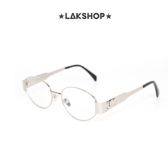 Kính Triomphe Metal Oval Silver Black Eyeglasses