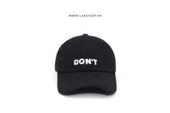 DON'T Logo Ripped Baseball Cap