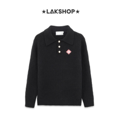 Áo Casa Black Column Knit Polo Shirt