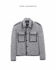 Áo Grey Tweed with Trim Jacket cs3