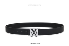 Thắt Lưng Amjrj Monogram Buckle Black Leather Belt (4cm)