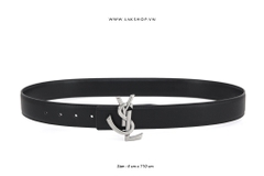 Thắt Lưng Y.S.L Logo Buckle Leather Belt (4cm)