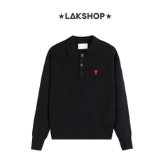 Áo Black A Small Heart Logo Polo Shirt