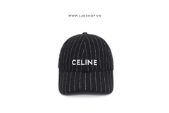 Celjne Black Stripe Logo Embroidered Baseball Cap