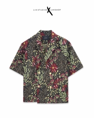 Áo Lak Studios Flower Double Breasted Short Sleeve Shirt cx2