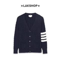 Áo TB Navy 4-Bar Cable Knit Cardigan