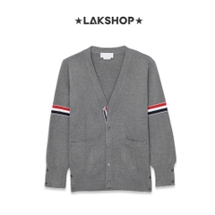Áo TB Grey RWB Stripe Classic V-neck Cardigan