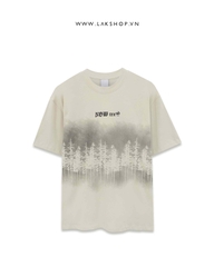 Áo Begie Forest Grapphic Print T-Shirt