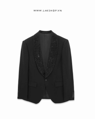 Áo Bling Bling Crystal Black Blazer cx2