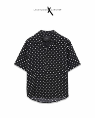 Áo Lak Studios Polka-dot Stripe Short-Sleeve Shirts