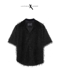 Áo Lak Studios Tassels Velvet Short-Sleeve Shirts cx3