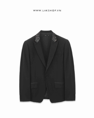 Áo Colorful Crystal Elegant Decoration Black Blazer cx3