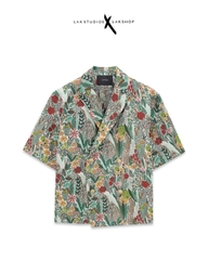 Áo Lak Studios Hawaiian Double Breasted Short Sleeve Shirt cx2