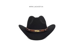 Mũ Black Felt Cowboy Hat