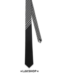 Cà Vạt Striped Djor Oblique Tie Black (7cm)