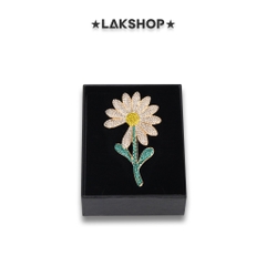 Trâm cài Hoa Cúc Zirconium Daisy Brooch Gold (Bản cao 7cm)