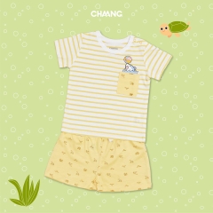 Bộ 9-12M Baby Shark cộc tay cài vai Chaang 3BK04-1904-YE12