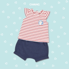 Bộ cánh tiên kẻ đỏ 3-6M Chaang