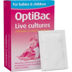 Men trị táo bón cho trẻ OptiBac probiotics màu hồng 30gói