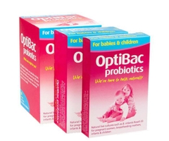 Men trị táo bón cho trẻ OptiBac probiotics màu hồng 30gói