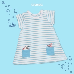 Váy 9-12M Baby Shark cộc tay Chaang 4BK04-1901-GR12