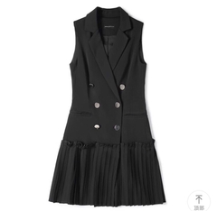 Đầm Topshop cổ vest sát nách dập li