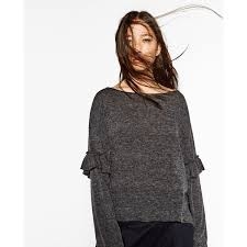 Áo dệt kim dài tay Zara