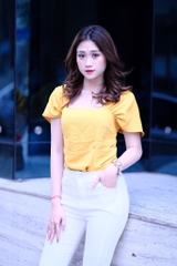 Áo Lụa Chun Cổ U Zara