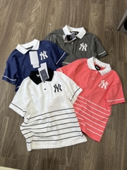 Áo Polo Kẻ Ngang MLB