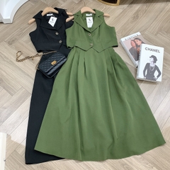 Sét Áo Gile Và Chân Váy Zane