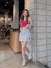 Chân Váy Jean Thêu Gấu Whoau
