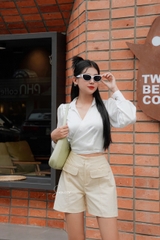 Quần Short Line Lưng Chun Mango