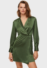 Đầm Đắp Tà Xanh Rêu Mango